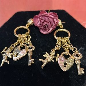 Love Charms on Hoop Earrings-Boutique